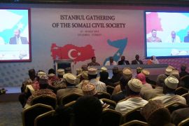 جانب من فعاليات مؤتمر إسطنبول لشيوخ القبائل والمجتمع المدني الصومالي