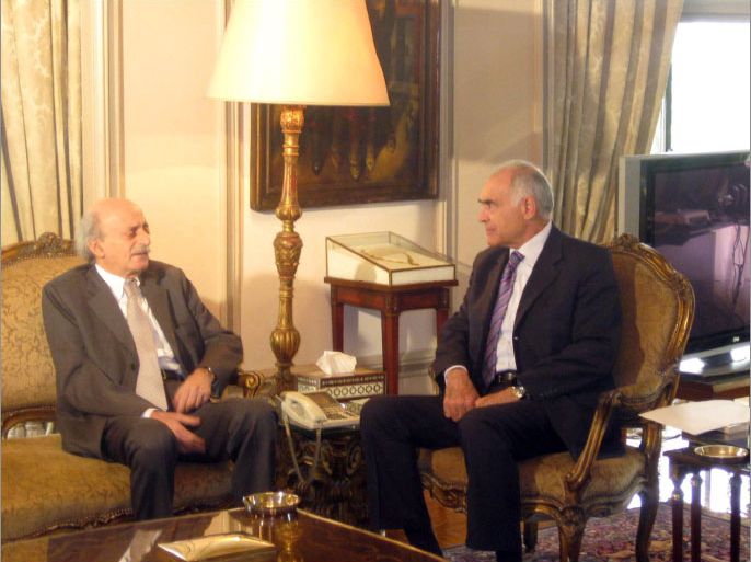 وليد جنبلاط مع وزير الخارجية المصري محمد كامل عمرو.