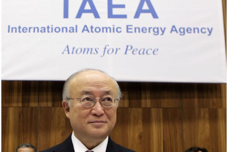 AUSTRIA : (FILES) A file picture taken on November 17, 2011 shows International Atomic Energy Agency (IAEA) Director-General Yukiya Amano smiling during the board of governors conference at the agency headquarters in Vienna. IAEA director general Yukiya Amano will visit Iran on May 21, 2012 and meet Tehran's chief nuclear negotiator Saeed Jalili, the UN nuclear watchdog said on May 18. Amano will "discuss issues of mutual interest with high Iranian officials," the International Atomic Energy Agency said in a statement. AFP PHOTO/SAMUEL KUBANI