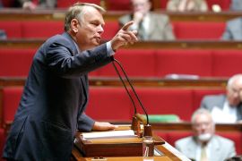 (FILES) A file picture taken on July 3, 2003 shows Socialist group head at the French National Assembly Jean-Marc Ayrault giving a speech during a vote session by MPs on France's pension reform. French president-elect named on May 15, 2012 Jean-Marc Ayrault, the head of the Socialists' parliamentary bloc, as his Prime minister. AFP