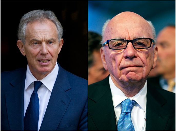 Tony Blair (L) & Rupert Murdoch(R)