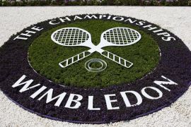 LONDON - JUNE 26: The Wimbledon logo in flowers on day four of the Wimbledon Lawn Tennis Championships at the All England Lawn Tennis and Croquet Club on June 26, 2008 in London, England. (Photo by Ryan Pierse/Getty Images)
