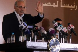 Egyptian presidential candidate Ahmed Shafiq attends a press conference in Cairo on June 14, 2012 after Egypt's top court rejected law barring him from standing in a tense presidential poll runoff. AFP