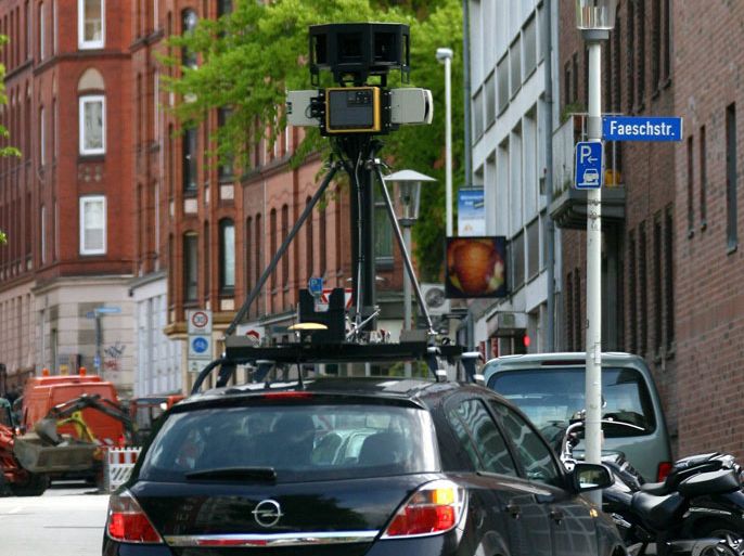 A file picture dated 05 May 2009 of a car with a special camera mounted taking pictures for Google's 'Street View' project in Kiel, Germany. Internet giant Google dismissed all criticism uttered by German federal government on the data privacy of its 'Street View' project. The head of Google's legal department stressed 'We do take data privacy very seriously' during a presentation in Berlin, Germany, 23 February 2010. EPA/CARSTEN REHDER