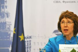 EU foreign policy chief Catherine Ashton speaks at a press conference in Moscow, on June 19, 2012, after taking part in the talks on the controversial Iranian nuclear programme