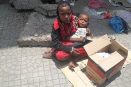 تفشي المجاعة بين صفوف الأطفال ارتفاع نسبتها إلى أكثر من 60% دون سن الخامسة والذين يعانون من سوء التغذية باليمن(الجزيرة نت)1
