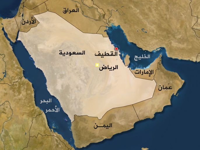 جديد - خريطة السعودية - القطيف