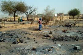 قرية في دارفور تعرضت للحرق