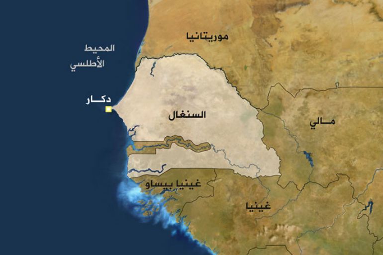 خريطة السنغال - قديمة الرجاء عدم الاستخدم