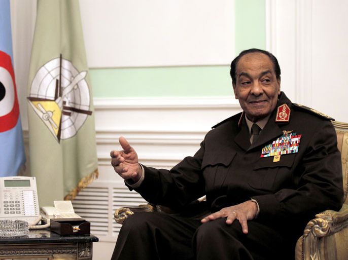 A file photograph dated 31 January 2012, shows Egyptian Field Marshal Mohamed Hussein Tantawi at the start of his meeting with German Foreign Minister Guido Westerwelle (not pictured) in Cairo, Egypt. According to meida reports on 12 August 2012, Egyptian President Mohammed Morsi ordered the retirement of Field Marshal Hussein Tantawi, replacing him as defence minister with Major General Abdel Fatah al-Seesi. EPA/AMEL PAIN