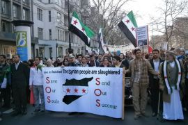 مظاهرة لعرب برلين تضامنا مع الثورة السورية . الجزيرة نت