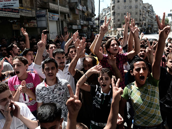 ‪‬ المظاهرات طالبت بإسقاط الأسد ونادت بالتضامن مع درعا(الفرنسية)