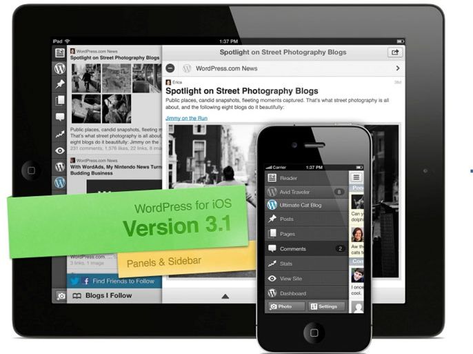 تحديث كبير لتطبيق وورد بريس على iOS