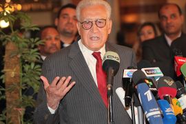 epa03398381 The UN-Arab League envoy, Lakhdar Brahimi, talks to media following a meeting with Syrian President Bashar Assad in Damascus, Syria on 15 September 2012 that focused on the 18-month-old crisis in the country. Brahimi?s meeting with Assad is the first since he has replaced the former UN Secretary General Kofi Annan. Brahimi, who is on a three-day visit to Syria, held a series of meetings in Damascus with Syrian officials and opposition leaders in order to shape a clear perspective for his future initiative to end the crisis. EPA