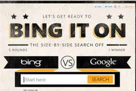أطلقت مايكروسوفت حملة جديدة، في محاولة منها لترويج محرك بحثها بينج Bing، تحت اسم Bing it On.