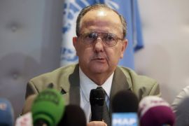 UN Special Rapporteur on torture for the United Nations Juan Mendez speaks during a news conference in Rabat September 22, 2012, after his week-long visit to Morocco where he visited the former political prisoners belonging to a banned Islamist party and Moroccan ministers