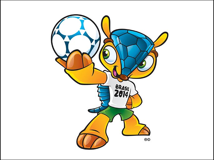 The official 2014 World Cup mascot, the Brazilian three-banded armadillo (the Tolypeutes tricinctus), a creature that is indigenous to Brazil, is seen in this undated handout image released to Reuters September 16, 2012. The final mascot design was selected after FIFA and the Local Organising Committee (LOC) had analysed 47 different proposals created by six different Brazilian agencies. The designs were further analysed through extensive research carried out amongst its primary target audience: Brazilian children between the ages of five and 12, with the favourite being the armadillo, created by 100% Design, according to FIFA. REUTERS