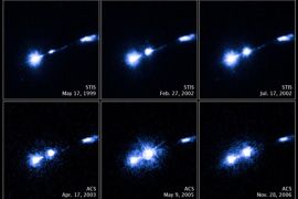 صورة لمادة مقذوفة من مركز ثقب أسود في مجرة m87 - ناسا