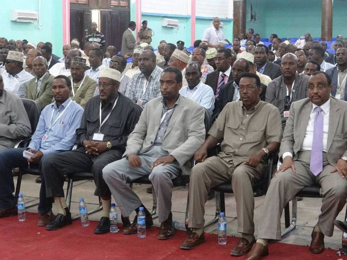 جلسة البرلمان الصومالي الخميس أثناء تعيينه اللجنة الانتخابية لرئاسة الصومال