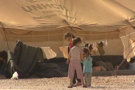 اطفال بمخيم الزعتري اليوم.