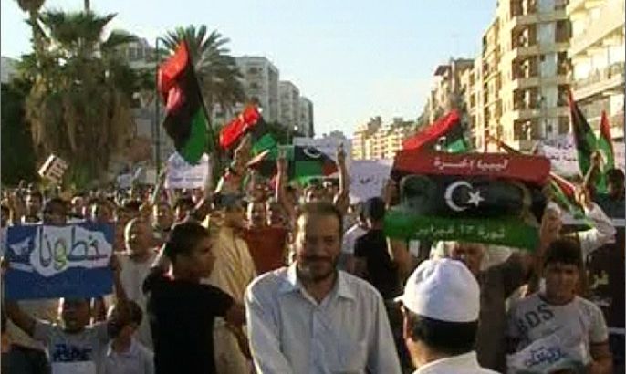 متظاهرون ضد الكتائب المسلحة في بنغازي