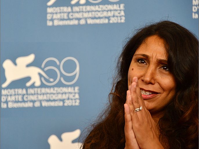 VEN4208 - Venice, -, ITALY : Director Haifaa Al Mansour poses during the photocall of "Wadjda" at the 69th Venice Film Festival on August 31, 2012 at Venice Lido. "Wadjda" is competing in the Orizzonti section of the festival. AFP PHOTO / GABRIEL BOUYS