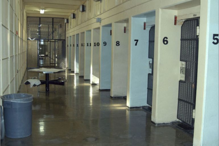 A handout picture shows the North Segregation unit at San Quentin prison in California, November 23, 2005. San Quentin prison is California's oldest correctional facility and houses the state's only gas chamber. Picture taken November 23, 2005.