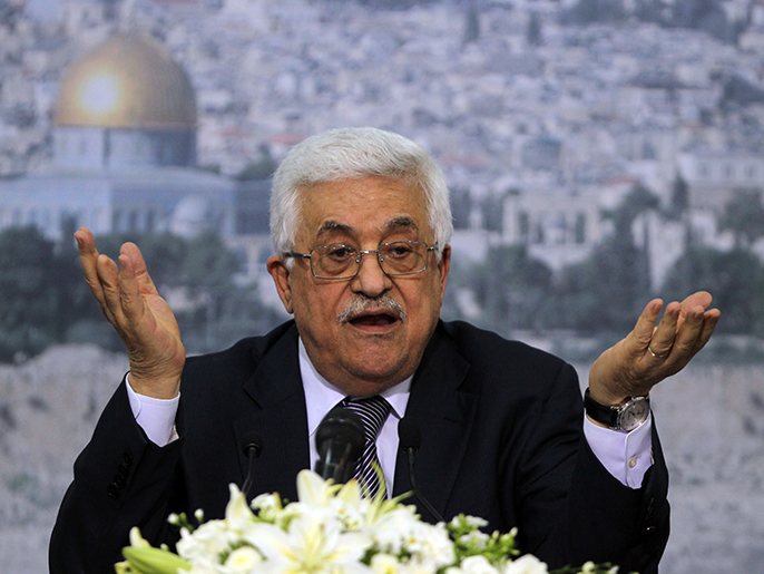 عباس وصف الاستيطان الإسرائيلي بأنه عنصري وكارثي (الفرنسية-أرشيف)