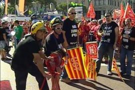 احتجاجات في اسبانيا بشان الإجراءات التقشفية