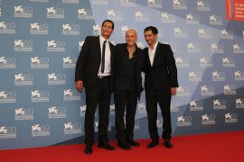 From L) Egytian Actor Salah Al Hanafy, Egyptian film director Ibrahim El Batout and Egyptian actor Amr Waked pose during the photocall of "El Shaita Elli Fat (Winter of Discontent)" during the 69th Venice Film Festival on September 1 , 2012 at Venice Lido