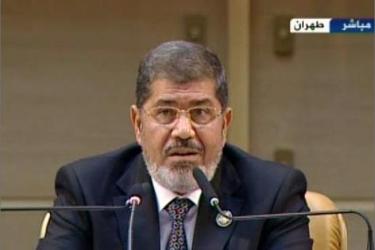 كلمة مرسي في الإفتتاح - صورة من إفتتاح الدورة السادسة عشرة لقمة حركة عدم الإنحياز - اليوم في العاصمة الإيرانية طهران
