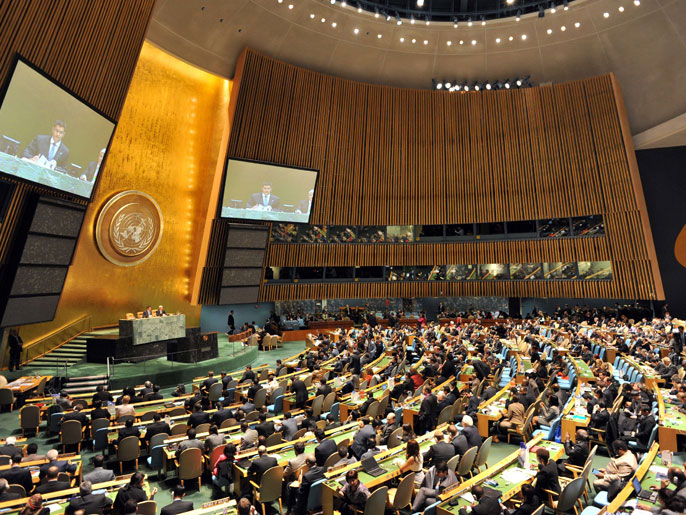 الجمعية العامة للأمم المتحدة ستصوت غدا على الطلب الفلسطيني (الفرنسية)