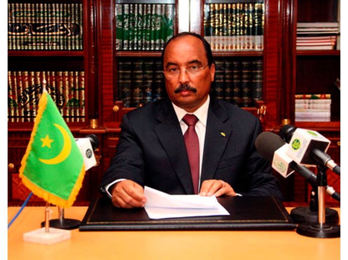 The leader of the coup that toppled Mauritania's first democratically elected President, Mauritanian General Mohamed Ould Abdel Aziz announces his resignationat the presidential office in Nouakchott, Mauritania, 16 April 2009. Mauritanian General Mohamed Ould Abdel Aziz announced his resignation on 16 April after he had announced his candidacy for the upcoming elections planned on 06 June 2009, few days earlier. Mauritanian Senate President Ba Mamadiu Mbare was sworn in as interim President. EPA/AHMED El HADJ