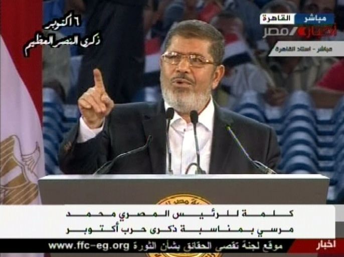 محمد مرسي في ذكرى إحتفالات نصر أكتوبر - التليفزيون المصري