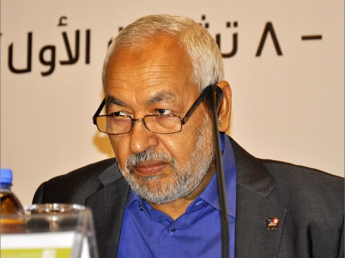 الشيخ راشد الغنوشي خلال محاضرته - جلسات اليوم الثالث من مؤتمر الاسلاميين ونظام الحكم الديمقراطي، واختتام المؤتمر.
