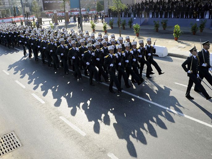 Military College march during a parade to mark the 68th anniversary of Lebanon's Independence Day in downtown Beirut, Lebanon, 22 November 2011. EPA/WAEL HAMZEH