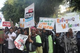 لاجئون أفارقة من السودان وارتريا يتظاهرون بتل أبيب باليوم العالمي لحقوق الإنسان