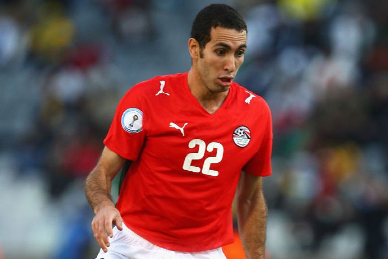 BLOEMFONTEIN, SOUTH AFRICA - JUNE 15: Mohamed Aboutrika of Egypt in action during the FIFA Confederations Cup match between Brazil and Egypt at The Free State Stadium on June 15, 2009 in Bloemfontein, South Africa. (Photo by Laurence Griffiths/Getty Images)