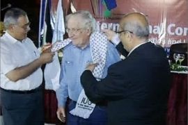 المفكر الأمريكي نعوم تشومسكي في قطاع غزة