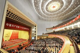 A general view shows delegates attending the opening of the 18th Communist Party Congress at the Great Hall of the People in Beijing on November 8, 2012. Vice President Xi Jinping had moved closer to taking the reins of power and is expected to replace President Hu Jintao as party chief in a once-a-decade power transition, setting the stage for his promotion to president of the world's most populous nation, expected by March 2013