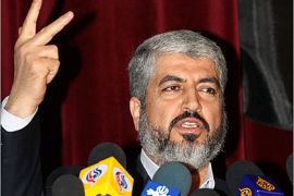 afp - exiled palestinian hamas leader khaled meshaal gives a speech during a ceremony marking the 61st anniversary of the palestinian "nakba" (catastrophe), in the yarmuk palestinian refugee camp, south damascus,