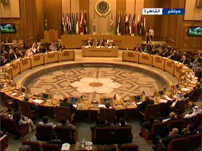 صورة من الجلسة الاستثنائية للجامعة العربية بشأن غزة