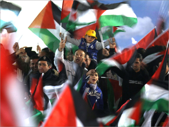 فرحة الفلسطينيين برفع مكانة فلسطين في الأمم المتحدة (الفرنسية)