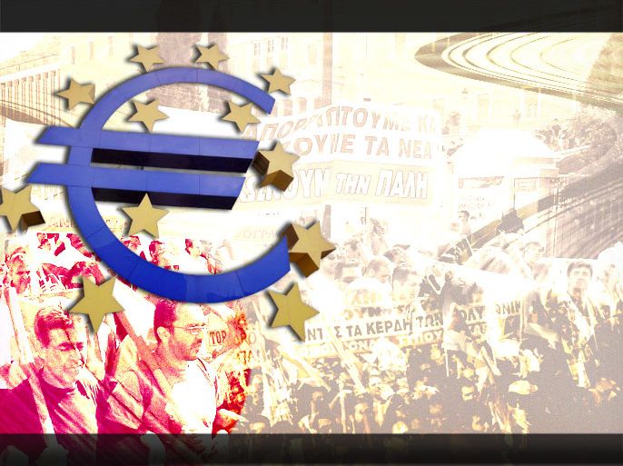 أزمة الديون الأوروبية والاحتجاجات الشعبية