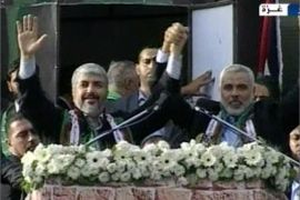 حماس تحيي ذكرى تأسيسها في غزة، بحضور رئيس مكتبها السياسي خالد مشعل.
