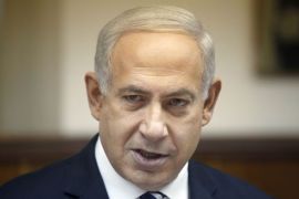 Israeli Prime Minister Benjamin Netanyahu (3rd from R) holds the weekly cabinet meeting at his offices in Jerusalem on December 2, 2012. Israel is halting the transfer of tax and tariff money it collects for the Palestinians in response