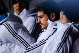 MALAGA, SPAIN - DECEMBER 22: Iker Casillas of Real Madrid CF looks on from the bench prior the start of the La Liga match between Malaga CF and Real Madrid CF at La Rosaleda Stadium on December 22, 2012 in Malaga, Spain. (Photo by David Ramos/Getty Images)