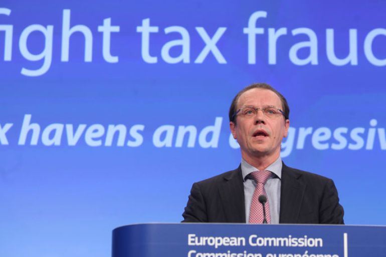 صورة من الندوة الصحفية : مكافحة التهرب الضريبي أصبحت اولوية الاتحاد الاوروبي في ظل ازمة مالية خانقة