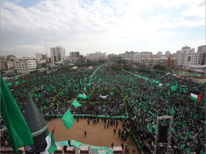 حماس أقامت مهرجان انطلاقتها في ساحة الكتيبة غرب مدينة غزة