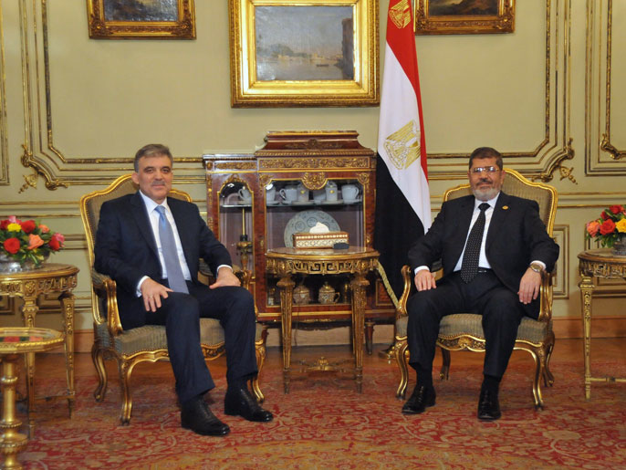 مرسي وغل اتفقا على تفعيل المبادرة الرباعية بشأن سوريا (الفرنسية)